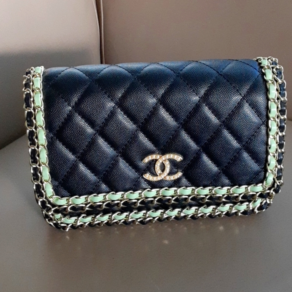 Designer inspired quilted clutch purse